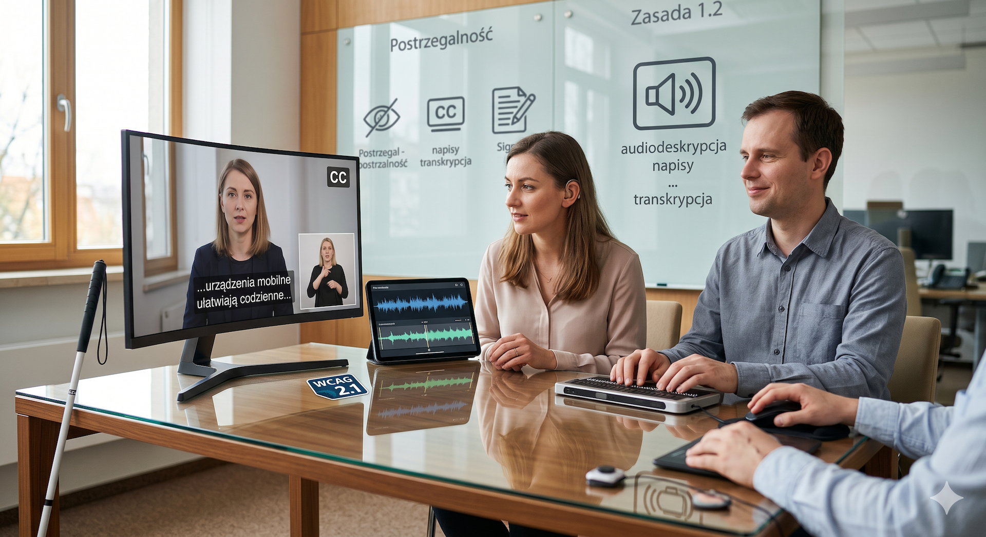 Audiodeskrypcja i transkrypcja w WCAG – wymagania dla instytucji publicznych